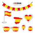 Spain symbol set Royalty Free Stock Photo